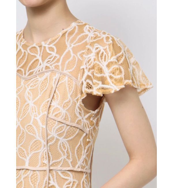 LAGUNAMOON「LADYパイピングビスチェレースワンピース」|ドレス|