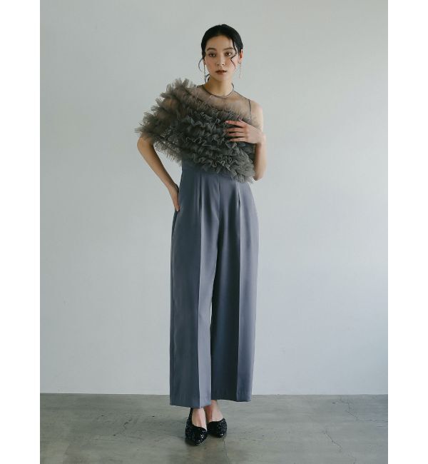 LAGUNAMOON「LADYチュールオフショルパンツドレス」|ドレス|