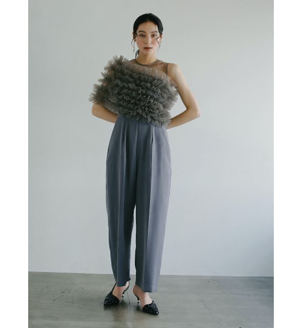 LAGUNAMOON「LADYチュールオフショルパンツドレス」|ドレス|