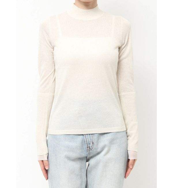 LAGUNAMOON「シアーラメボトルネックプルオーバー」|ニット・セーター|