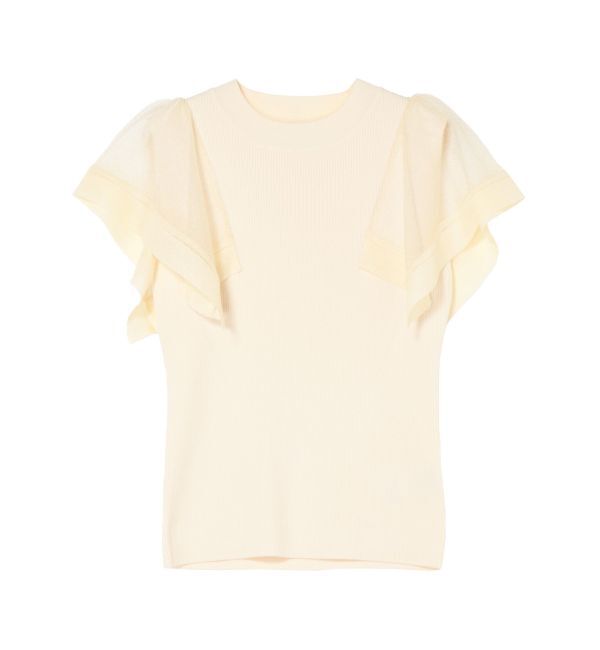 LAGUNAMOON「ハンカチーフスリーブニットプルオーバー」|ニット・セーター|