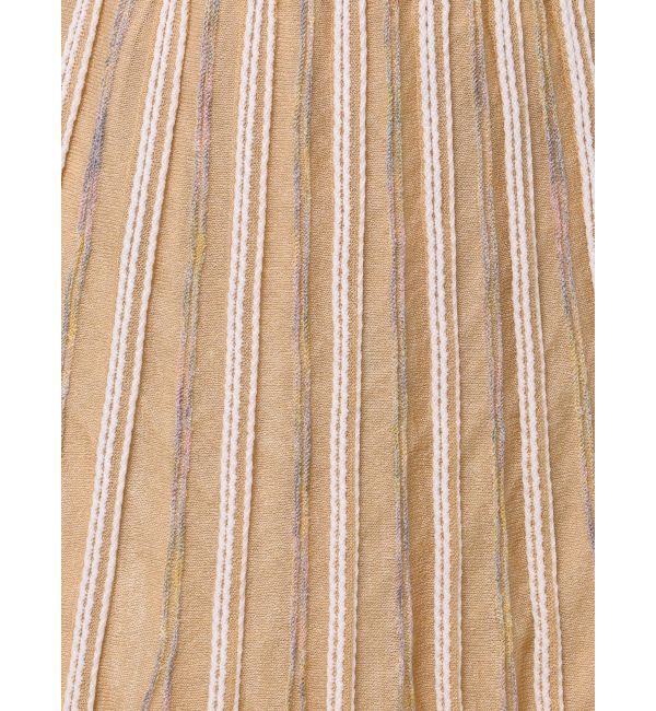 LAGUNAMOON「MIXストライプアシメヘムニットスカート」|スカート|