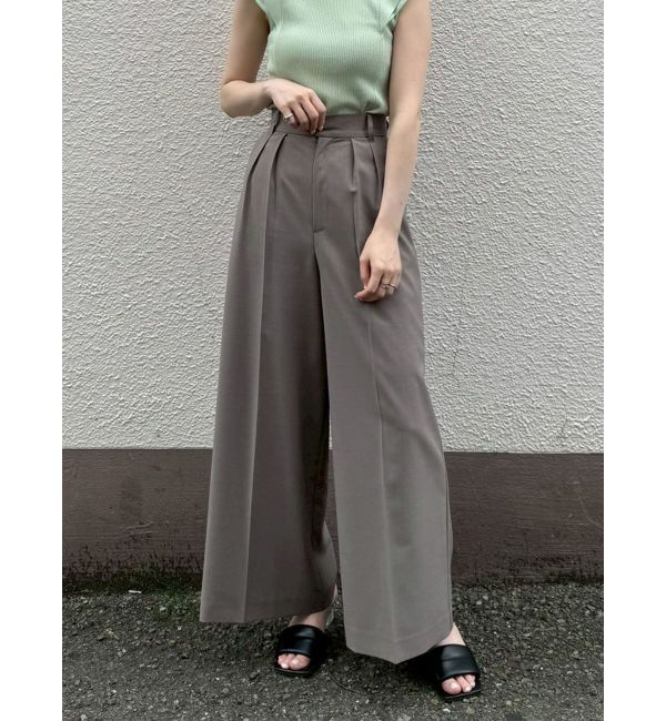 LAGUNAMOON「イージーケアワイドフレアパンツ」|その他|モカ