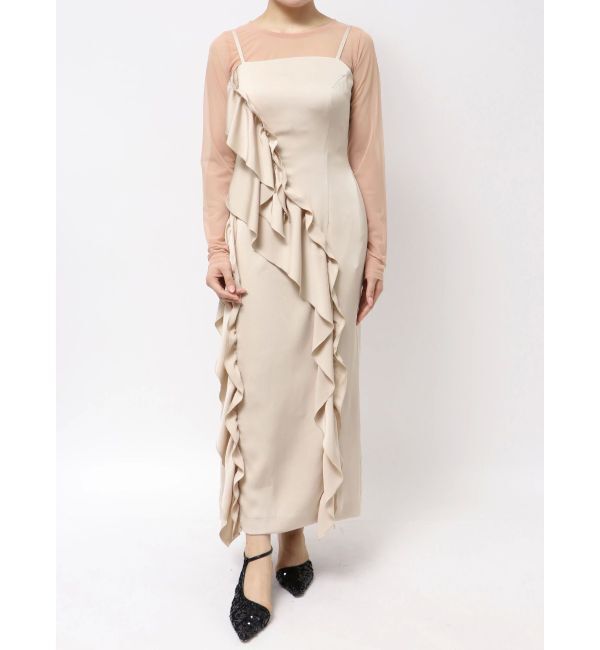 LAGUNAMOON「LADYアシンメトリーフリルキャミドレス」|ドレス|