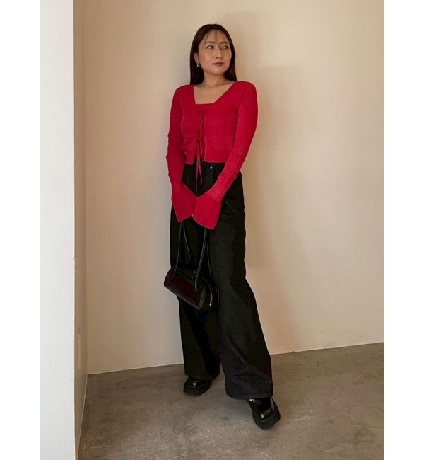 LAGUNAMOON「スパークラメリボンニットアンサンブル」|ニット・セーター|