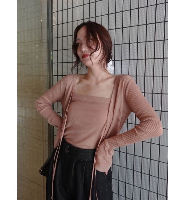 LAGUNAMOON「スパークラメリボンニットアンサンブル」|ニット・セーター|