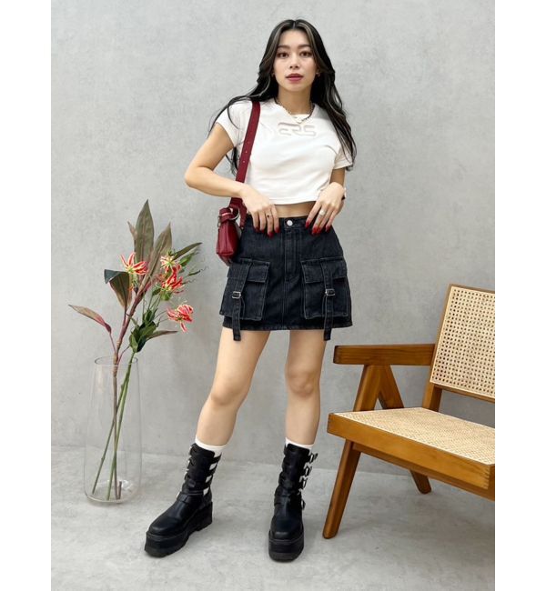 EVRIS「ERSカッティングショートTシャツ」|Tシャツ・カットソー|