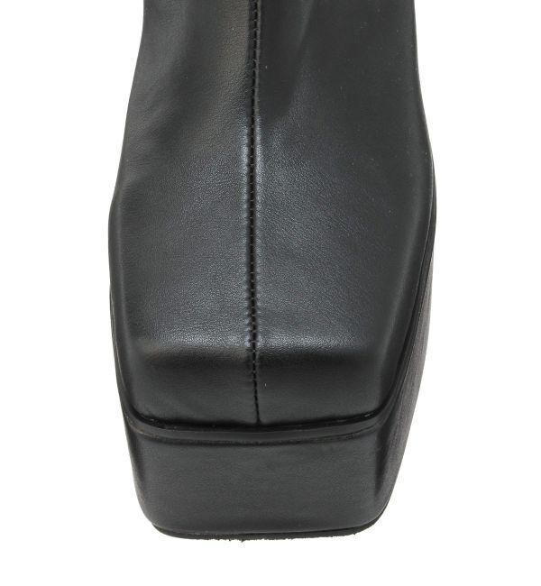 EVRIS「レザーライクチャンキーブーツ」|ショートブーツ|