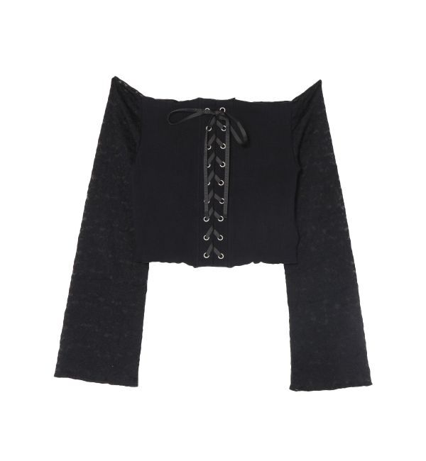 EVRIS「レースコンビオフショルトップス」|Tシャツ・カットソー|