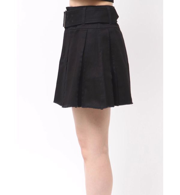 EVRIS「プリーツワイドベルトミニスカート」|スカート|