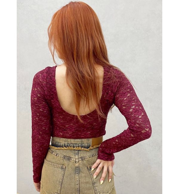 EVRIS「バックオープンレーストップス」|Tシャツ・カットソー|