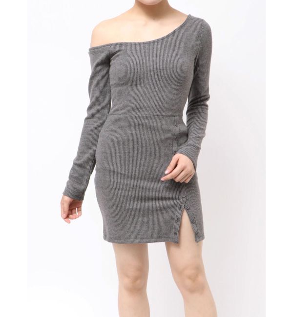 EVRIS「アウトワンショルダーミニワンピース」|ワンピース|