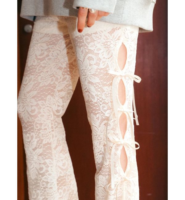 EVRIS「レースリボンフレアレギンス」|その他|