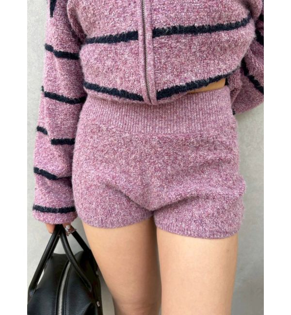 EVRIS「コンパクトニットショートパンツ【セットアップ着用可能】」|その他|ピンク