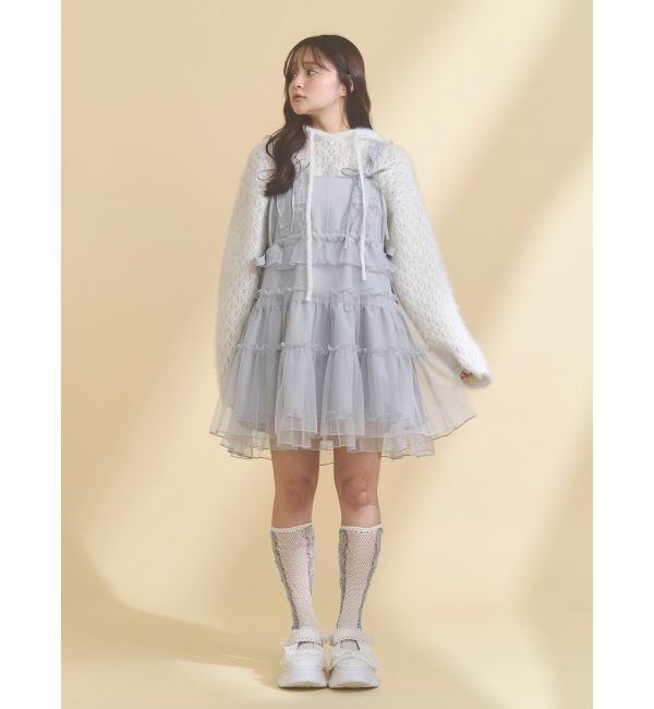 merry jenny「チュールドロストミニキャミワンピース」|ワンピース|