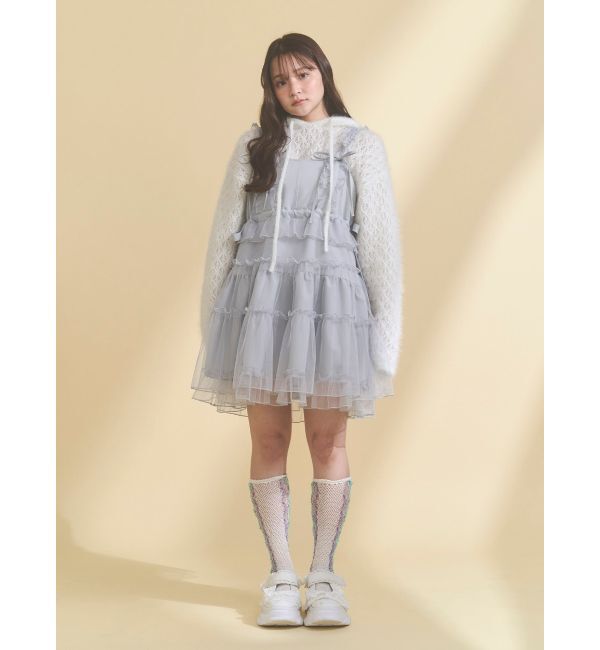 merry jenny「チュールドロストミニキャミワンピース」|ワンピース|