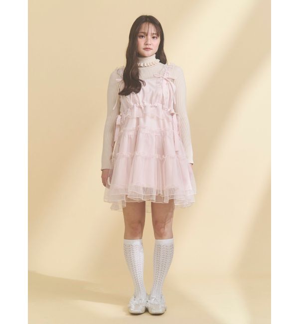 merry jenny「チュールドロストミニキャミワンピース」|ワンピース|