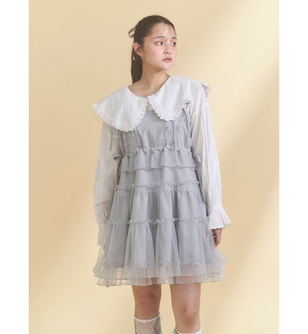 merry jenny「チュールドロストミニキャミワンピース」|ワンピース|