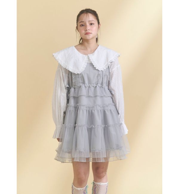 merry jenny「チュールドロストミニキャミワンピース」|ワンピース|