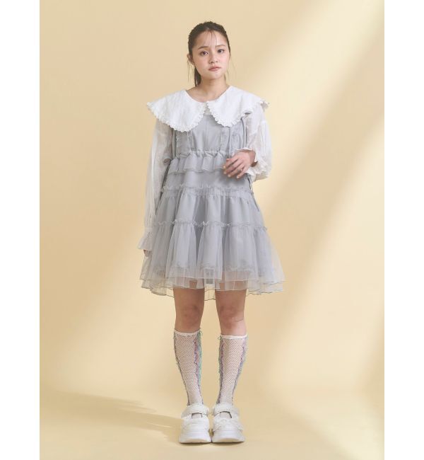 merry jenny「チュールドロストミニキャミワンピース」|ワンピース|