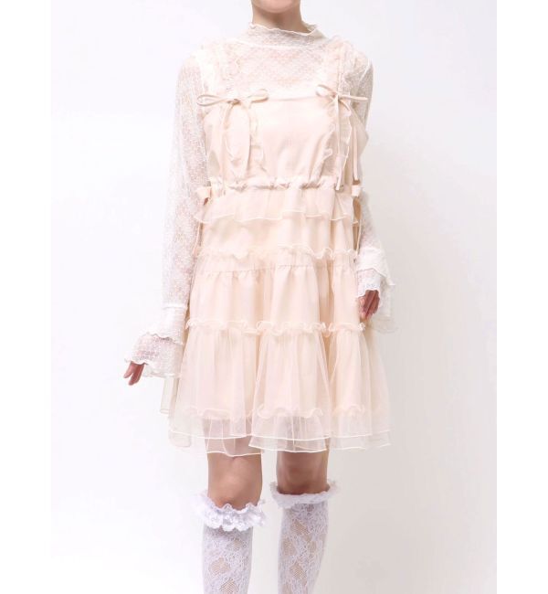 merry jenny「チュールドロストミニキャミワンピース」|ワンピース|