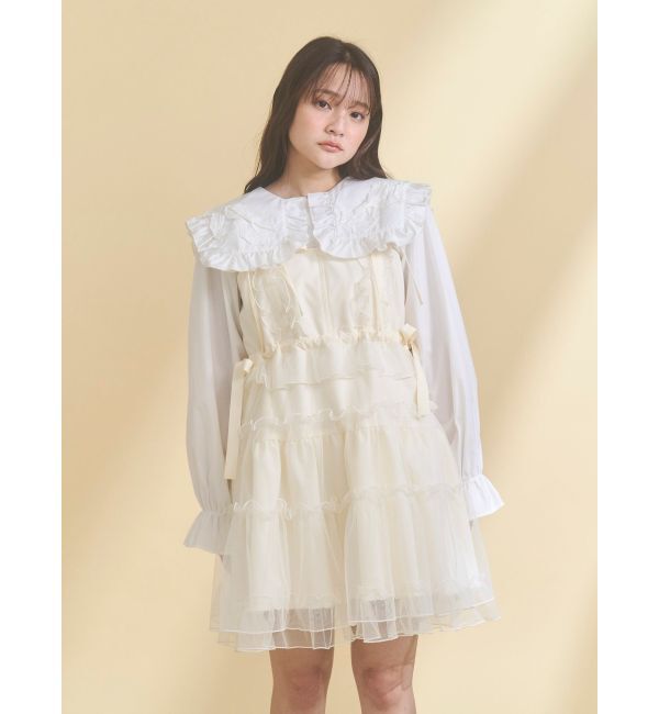 merry jenny「チュールドロストミニキャミワンピース」|ワンピース|