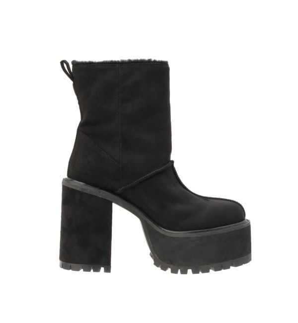 GYDA「フェイクムートンplatformショートブーツ」|ショートブーツ|