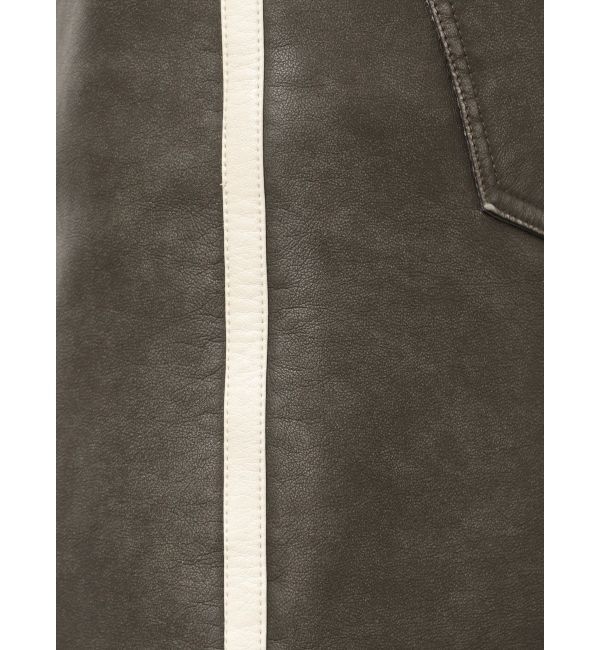 GYDA「GGラインFake Leatherスカートライクショートパンツ」|スカート|