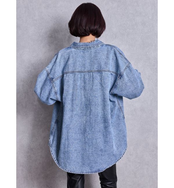 GYDA「CROSS POINTケミカルデニムシャツ」|シャツ・ブラウス|