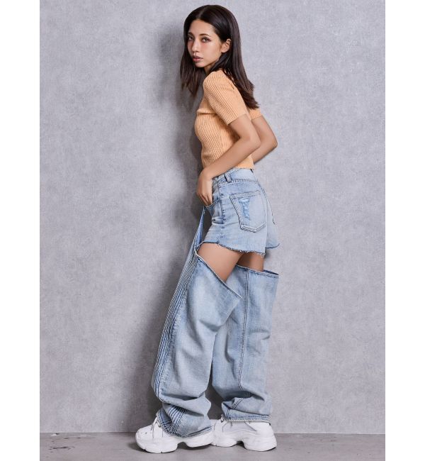 GYDA「GG bijou MOLDラメニットトップス」|ニット・セーター|