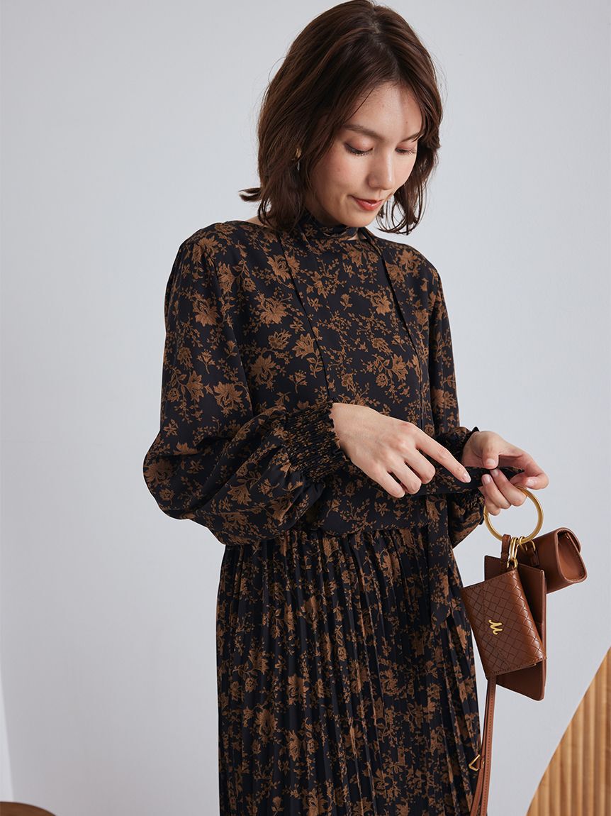 Mila Owen「リボン付きフラワープリントブラウス」|シャツ・ブラウス|