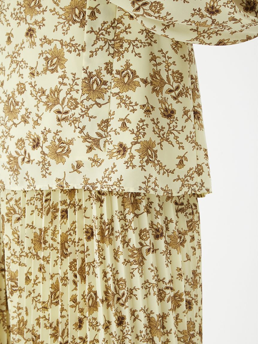 Mila Owen「リボン付きフラワープリントブラウス」|シャツ・ブラウス|