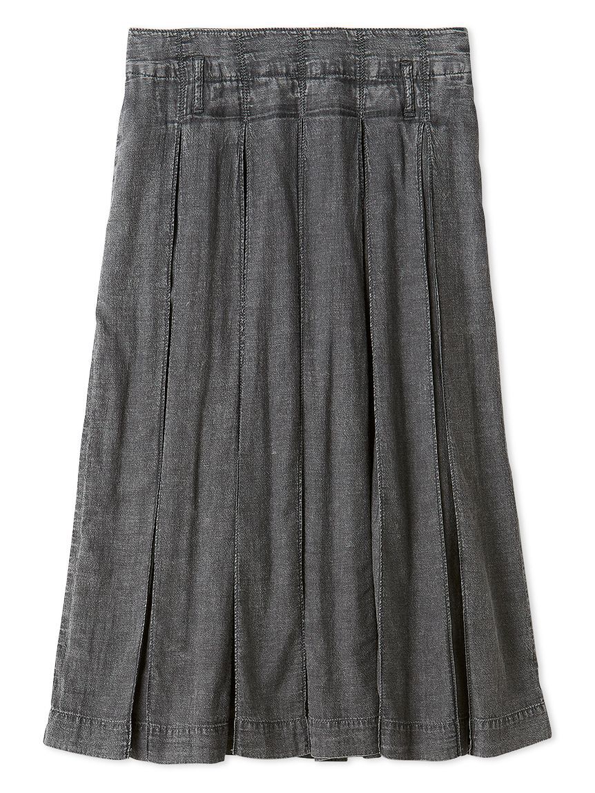 Mila Owen「シアーデニムタックプリーツスカート」|スカート|GRY