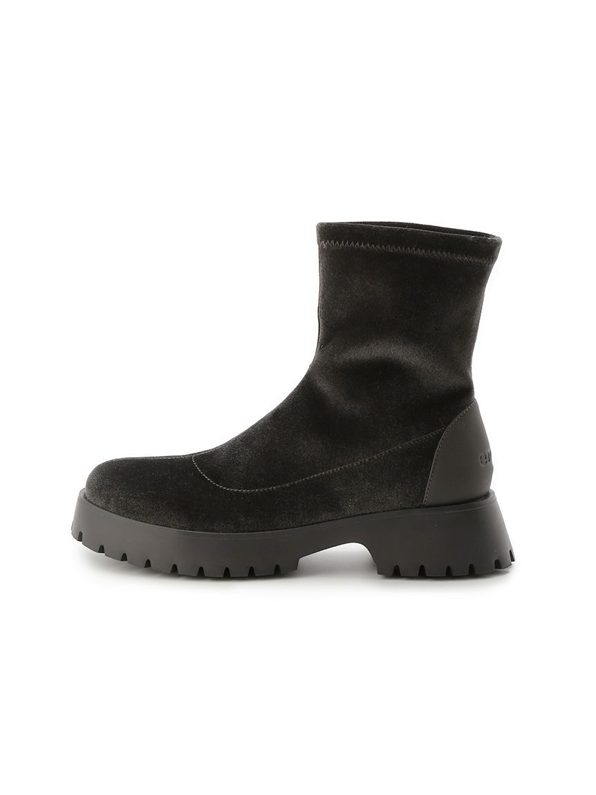 emmi atelier「ベロアストレッチブーツ」|ショートブーツ|