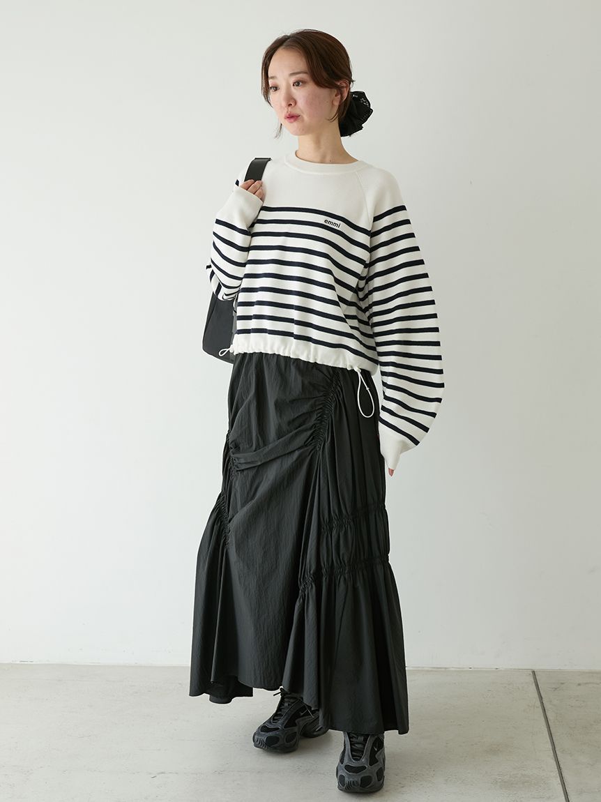 emmi atelier「ギャザーディテールボリュームスカート」|スカート|