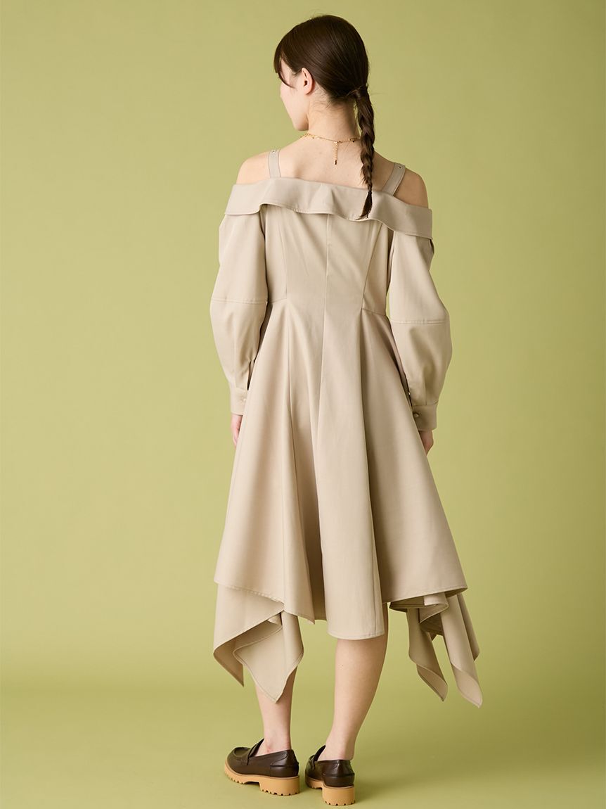 FURFUR「オフショルシャツワンピース」|ワンピース|