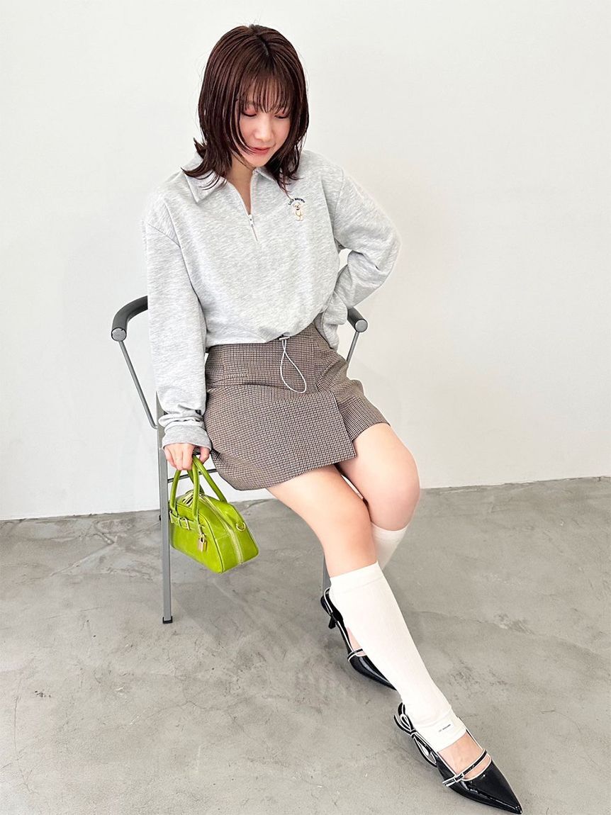 LILY BROWN「【WEB限定カラー】Lily Bearハーフジップクロップドスウェット」|スウェット・ジャージ|