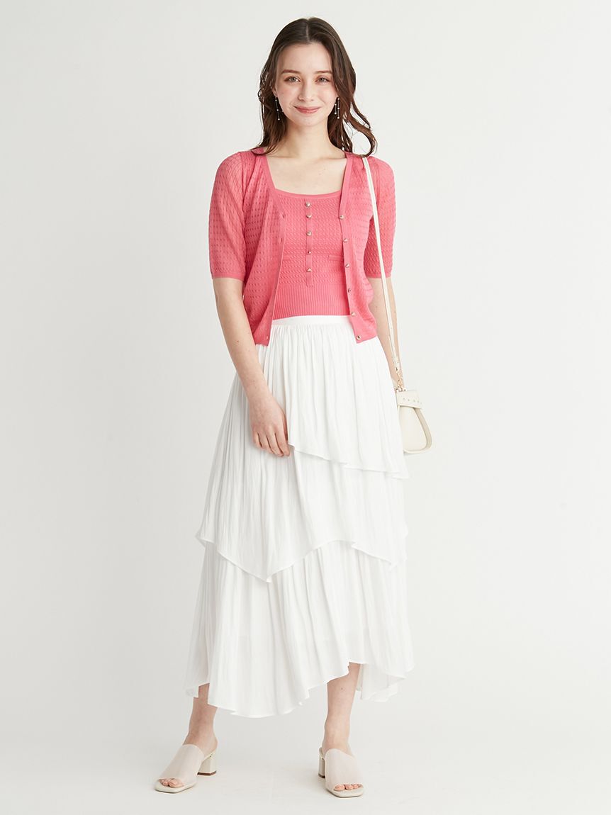 CELFORD「アシンメトリーティアードスカート」|スカート|