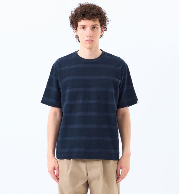 MACKINTOSH PHILOSOPHY「ポップコーンシャドーボーダー クルーネックTシャツ」|Tシャツ・カットソー|