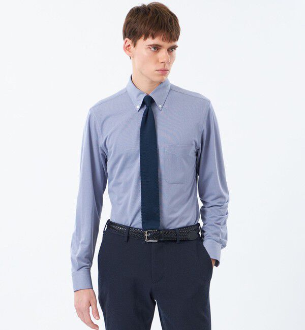 MACKINTOSH PHILOSOPHY「トロッター シャツ スクエアボタンダウン トリコットバリエーション」|シャツ・ブラウス|ブルー