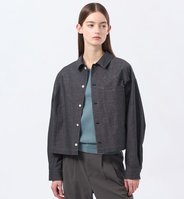 MACKINTOSH PHILOSOPHY「ハケメコットンリネンジャケット」|ブルゾン・スタジャン|ネイビー