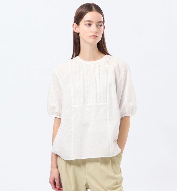 MACKINTOSH PHILOSOPHY「フロントレースブラウス」|シャツ・ブラウス|オフホワイト