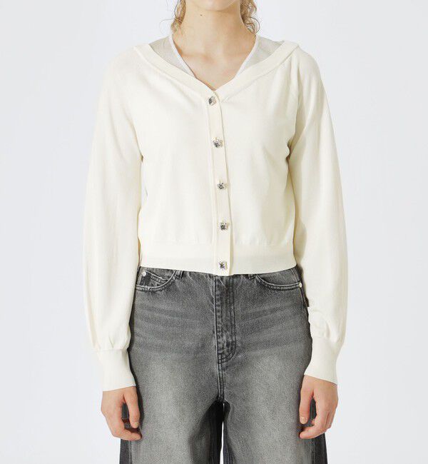  「シアーコンビカーディガン」|ニット・セーター|