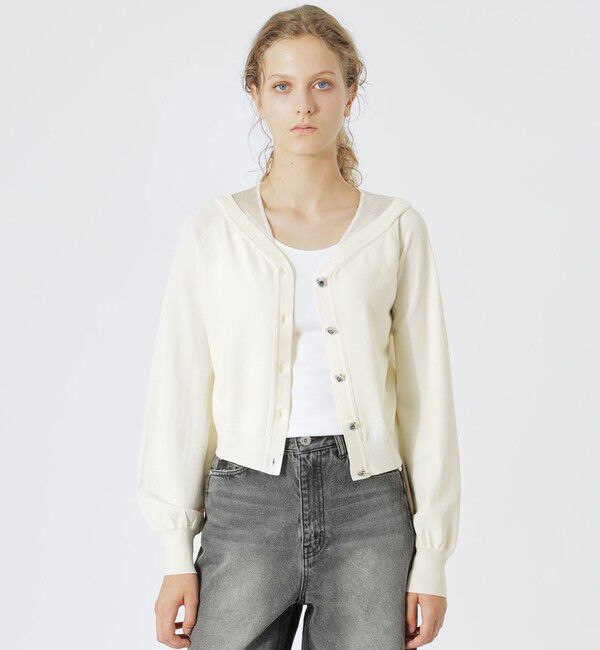  「シアーコンビカーディガン」|ニット・セーター|