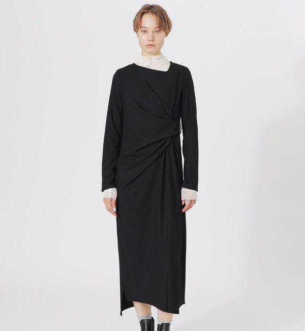  「カットソーニュアンスワンピース」|ワンピース|ブラック
