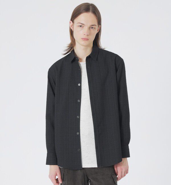  「ファンシーツイードシャツ」|シャツ・ブラウス|ブラック