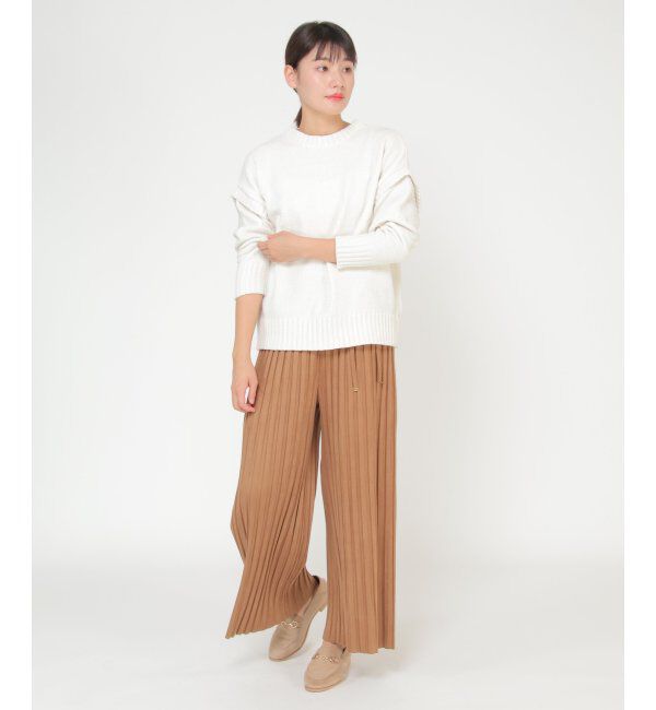 ikka「モールニット袖デザインプルオーバー」|プルオーバー|