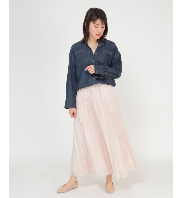 ikka「シャイニープリーツスカート」|スカート|