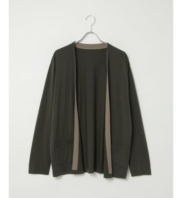 ikka「バイカラーボタンレスカーディガン」|カーディガン|