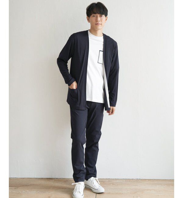 ikka「バイカラーボタンレスカーディガン」|カーディガン|